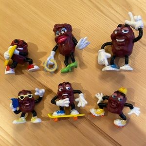 Six vintage California Raisin’s